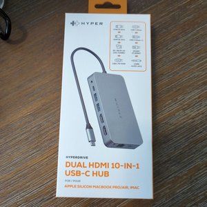 HyperDrive Dual HDMI 10-in-1 USB-C HUB/Docking Station